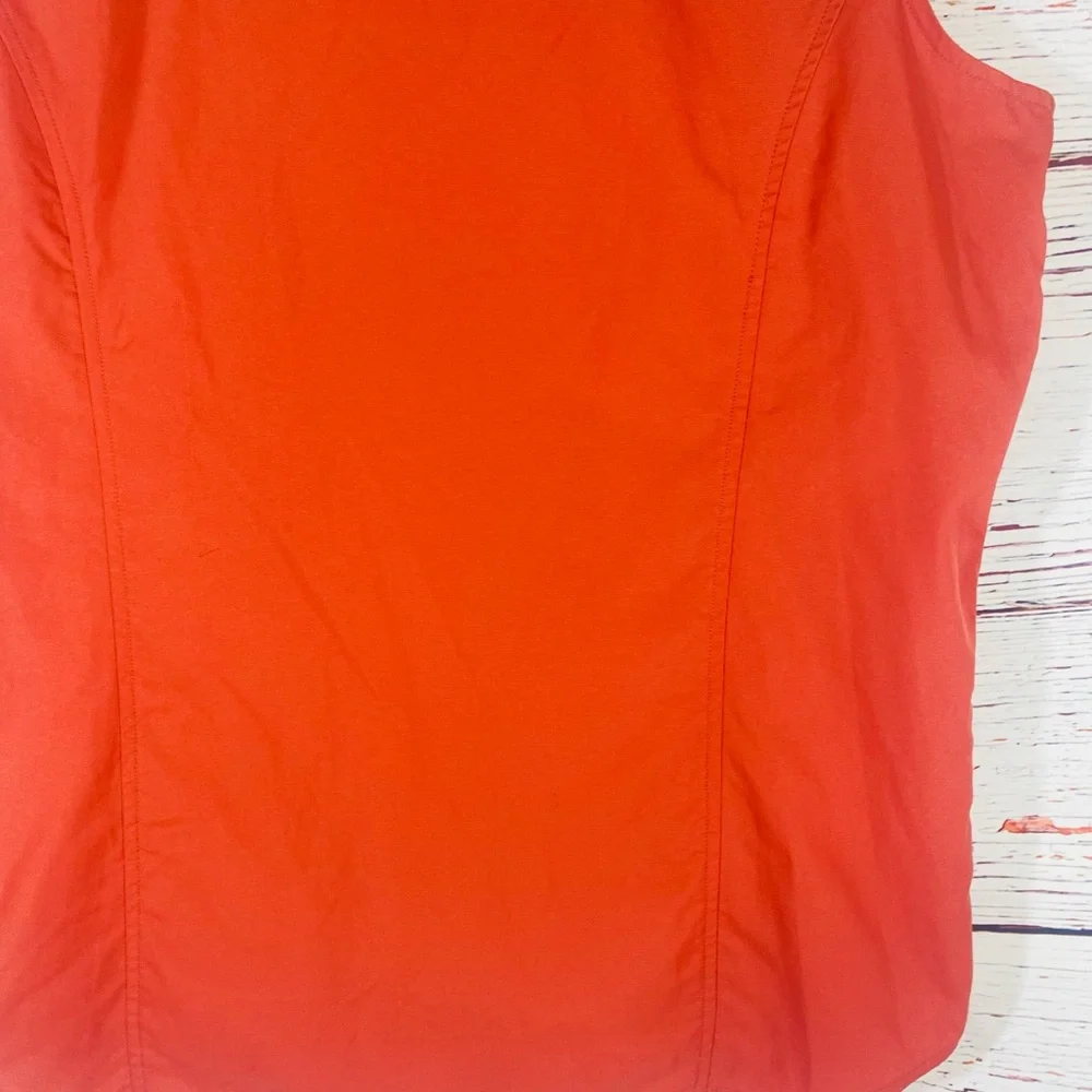 Duluth Trading Sleeveless Utility Vest Womens  XL Gardening Fishing Orange - Picture 9 of 10